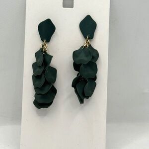 Green Leaves Yellow Gold Fashion dangle Earrings